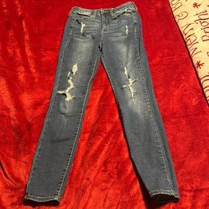 Worn quite a few times. Really comfy dark wash leggings from SO